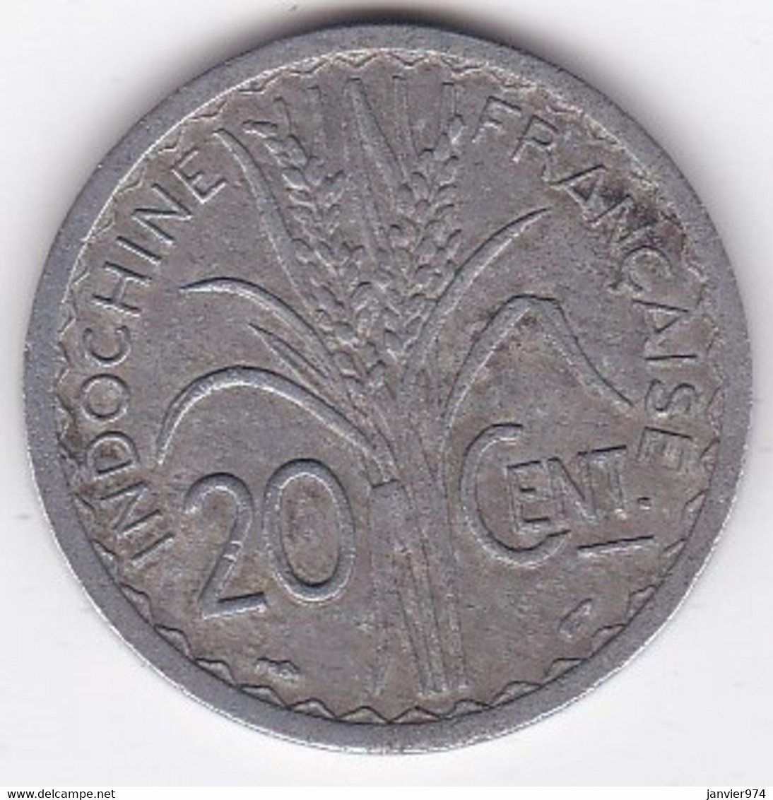 Indochine Française. 20 Cent 1945 Paris. Aluminium - Frans-Indochina