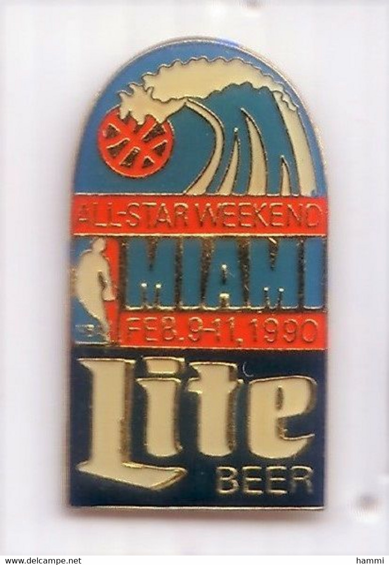 N113 Pin's BIERE BEER LITE BASKET MIAMI All Star Weekend MIAMI USA Achat Immédiat Immédiat - Bière