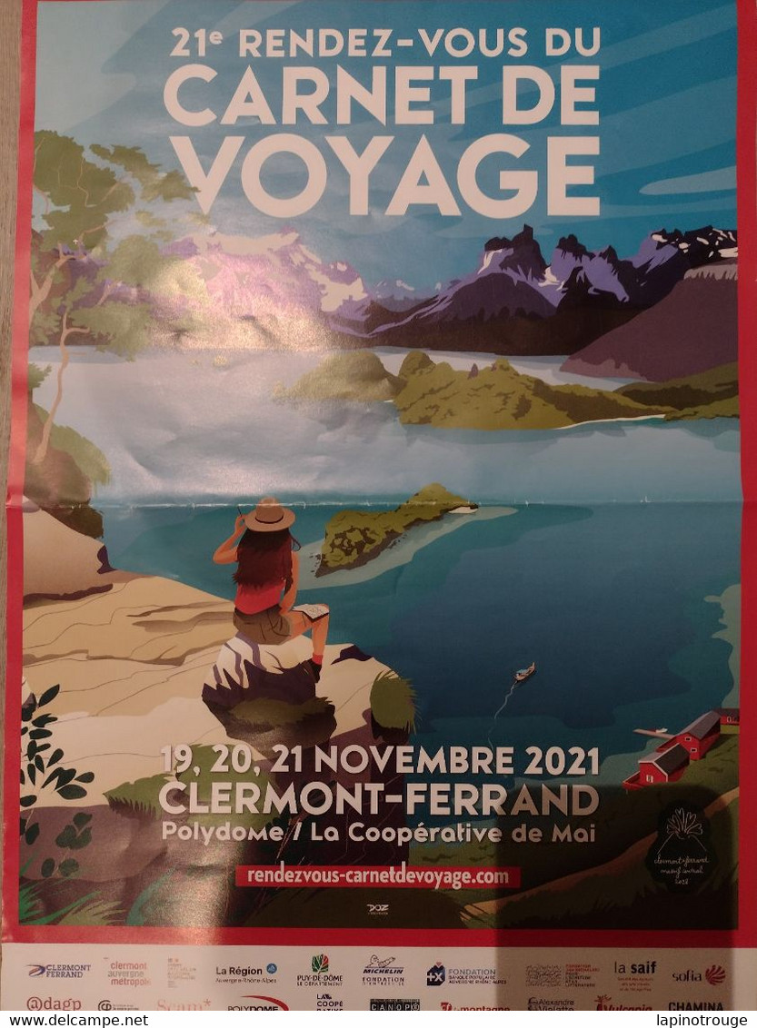 Affiche Festival Carnet De Voyage Clermont-Ferrand 2010 - Affiches & Offsets