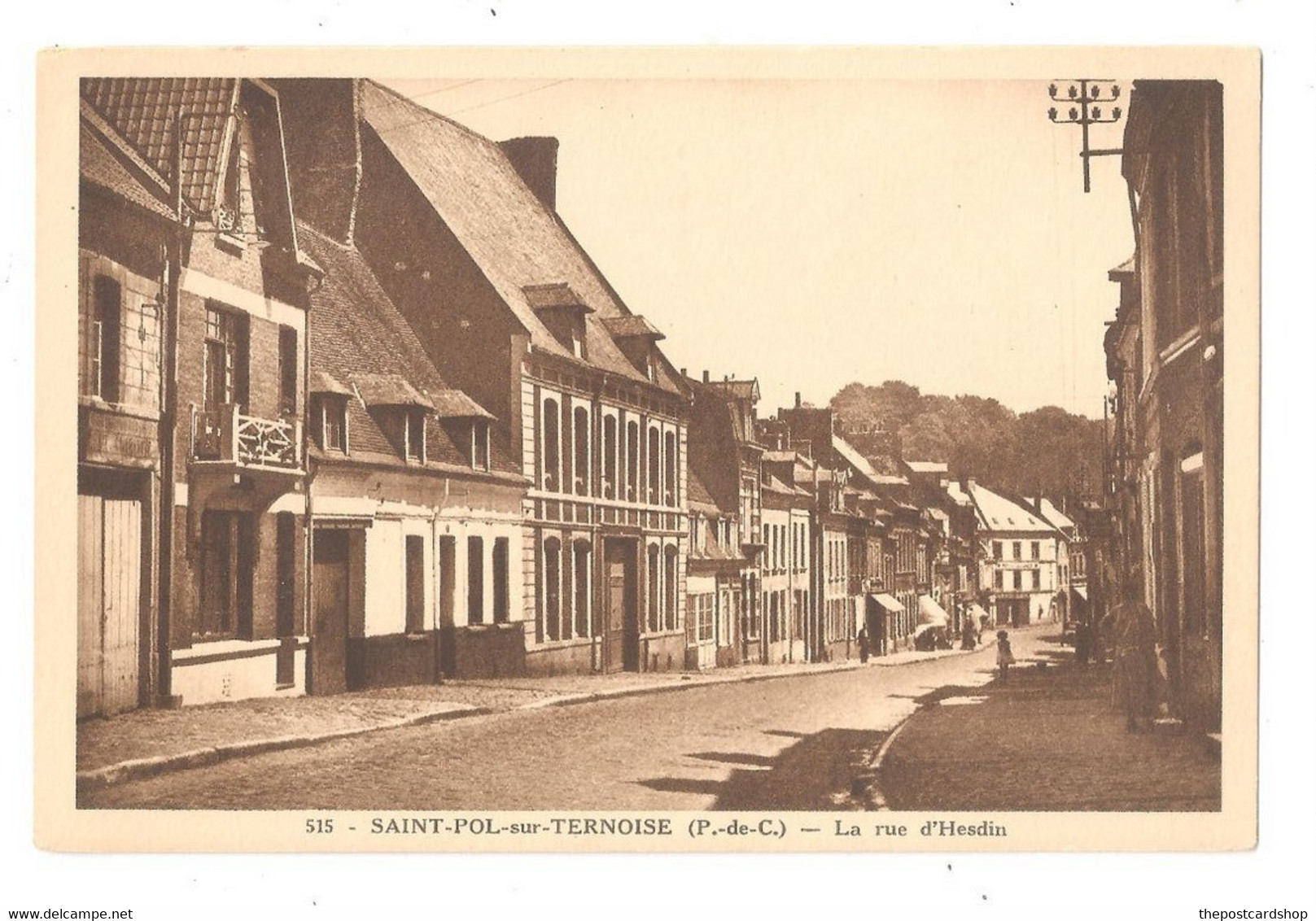 62 Saint Pol - SAINT POL SUR TERNOISE - La Rue D'Hesdin, Animé UNUSED - Saint Pol Sur Ternoise