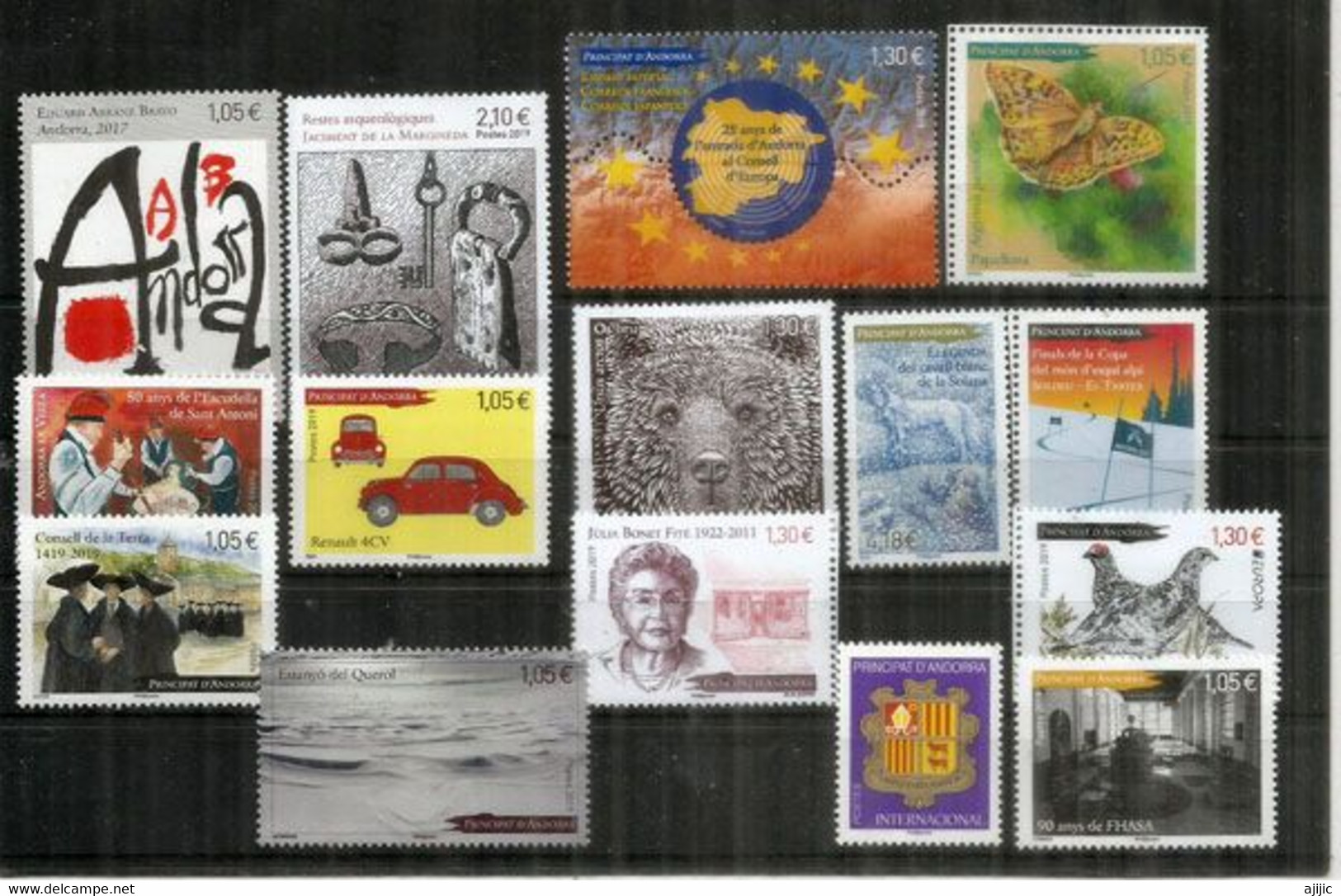 ANDORRE. 2019. Année Complète ANDORRE FRANCAIS 2019.  Neufs ** - Unused Stamps