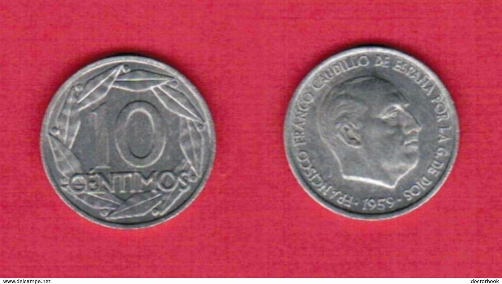 SPAIN   10 CENTIMOS 1959 (KM # 790) #6477 - 10 Céntimos