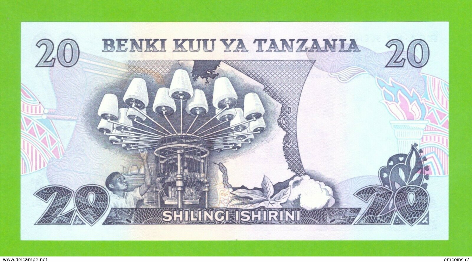 TANZANIA 20 SHILLINGS 1978  P-7b  UNC - Tansania