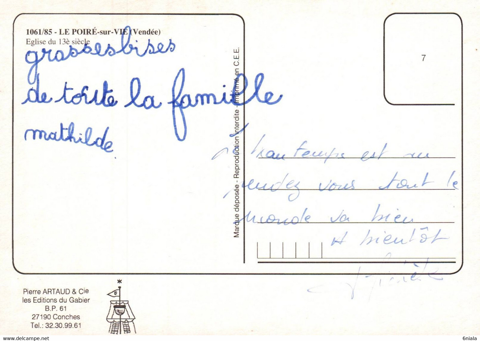 8643 LE POIREE Sur VIE Eglise Du 13e Siècle    (scan Recto-verso) 85 Vendée - Poiré-sur-Vie