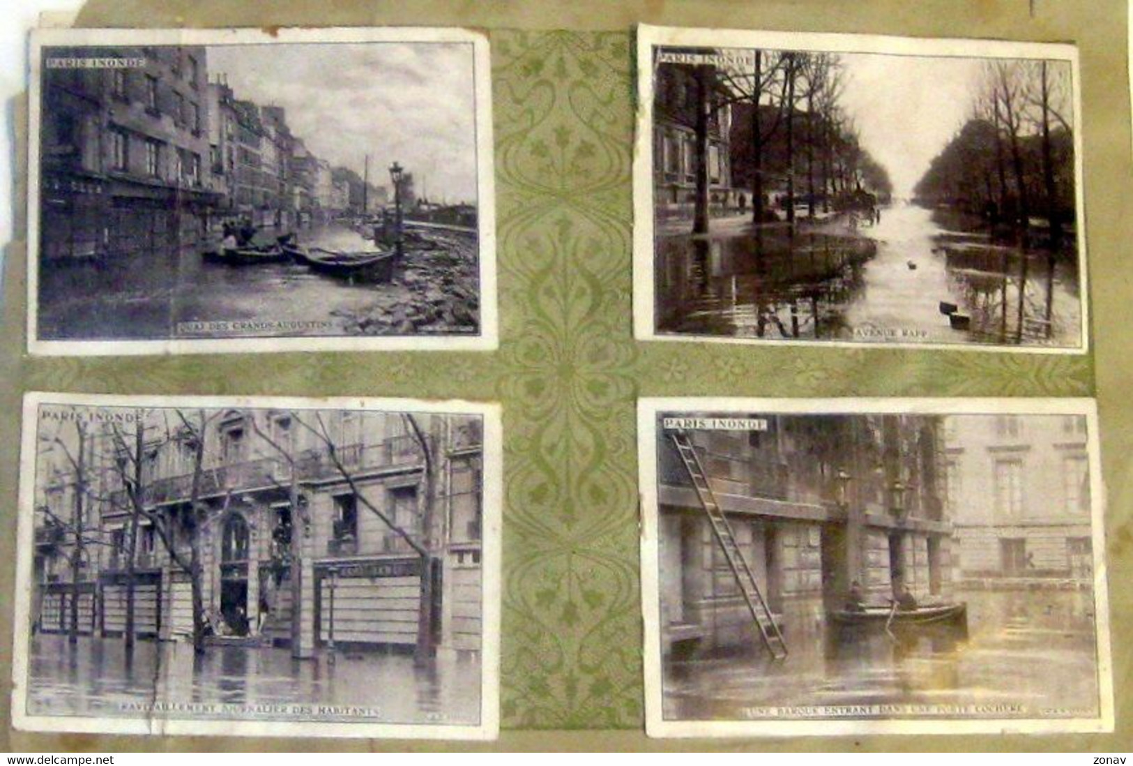 10 Chromos Pub Chocolat Inondations Paris 1910 - Chocolat