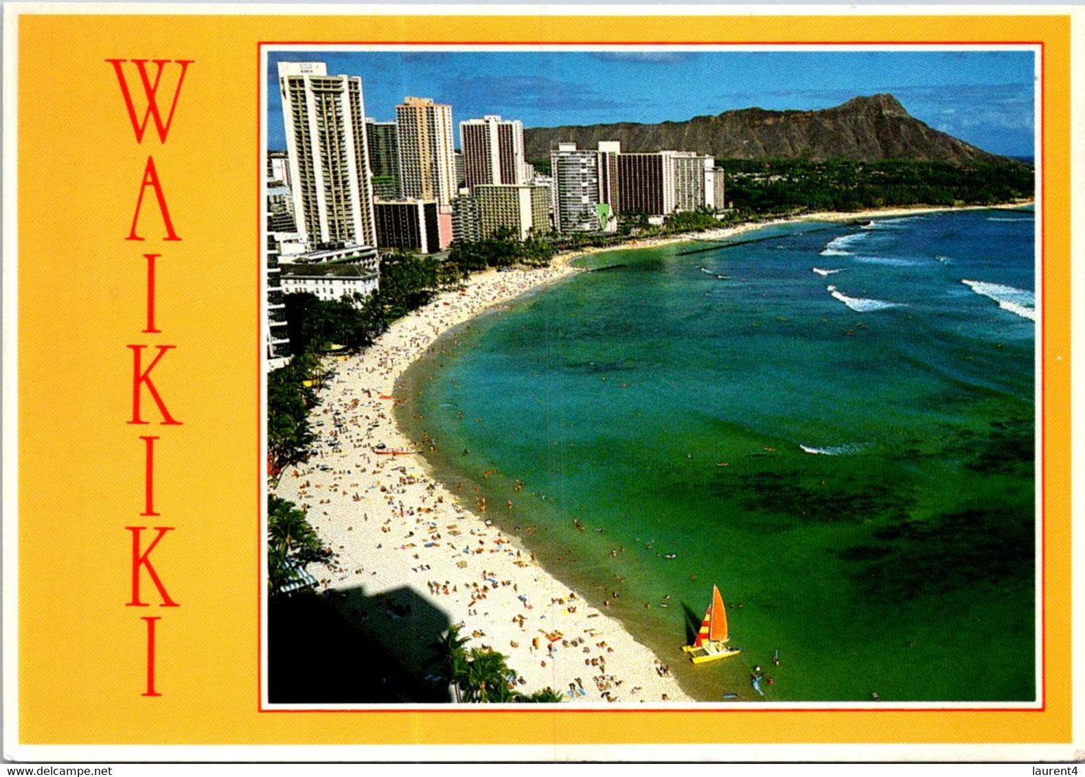 (2 F 9) USA (posted To Australia) Hawaii Waikiki Beach - Big Island Of Hawaii
