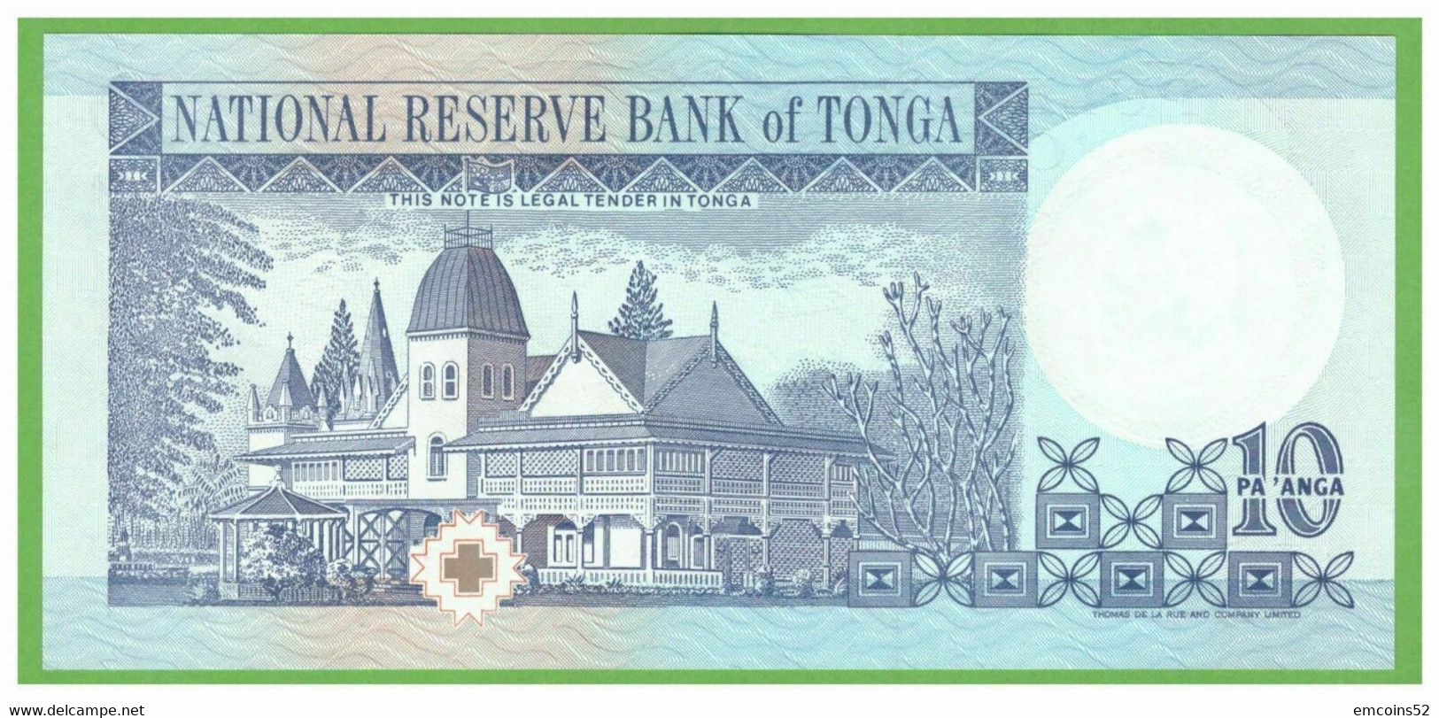 TONGA 10 PA'ANGA 1995   P-34a  UNC - Tonga