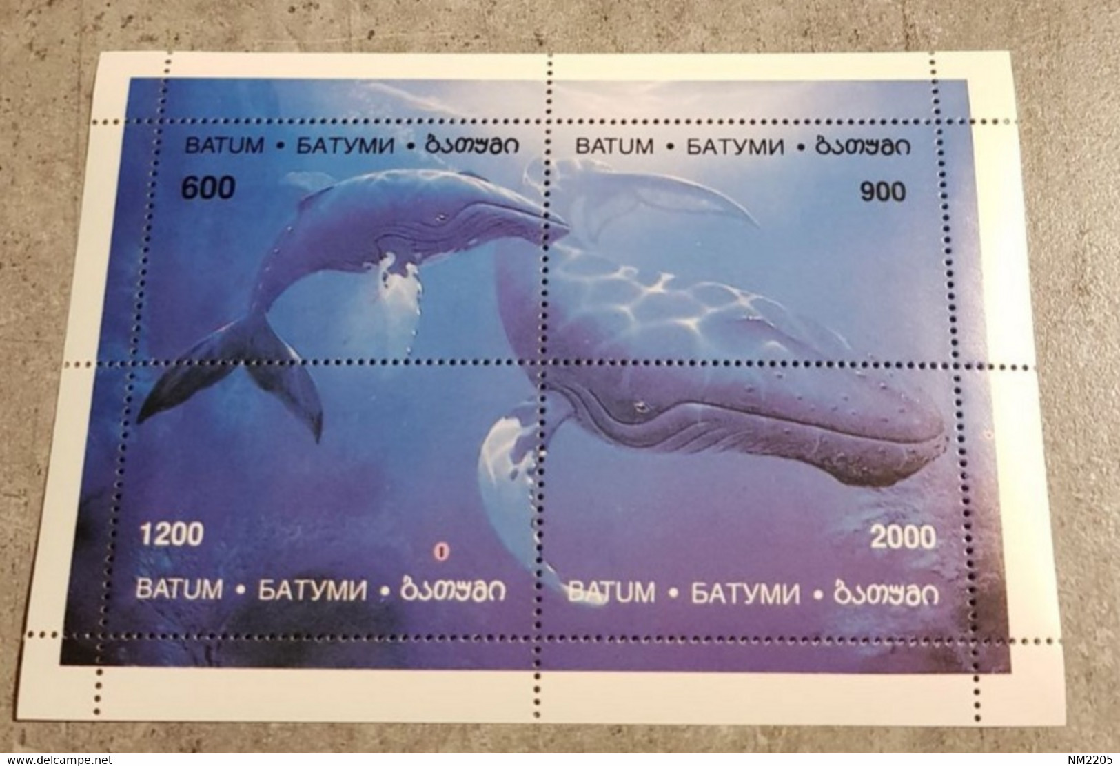 BATUM WHALES SHEET PERFORED MNH - Walvissen