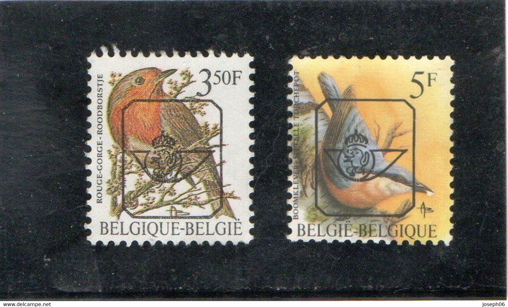 BELGIQUE    1985-88  Préoblitéré  Y.T. N° 2223  2293  Oiseaux  Oblitéré - Typos 1986-96 (Oiseaux)