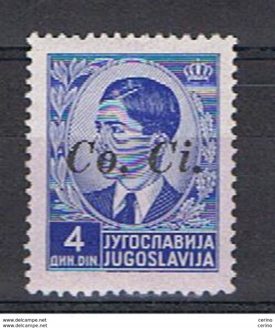 LUBIANA:  1941  SOPRASTAMPATO  -  4 D. OLTREMARE  N. -  SASS. 7 - Ljubljana