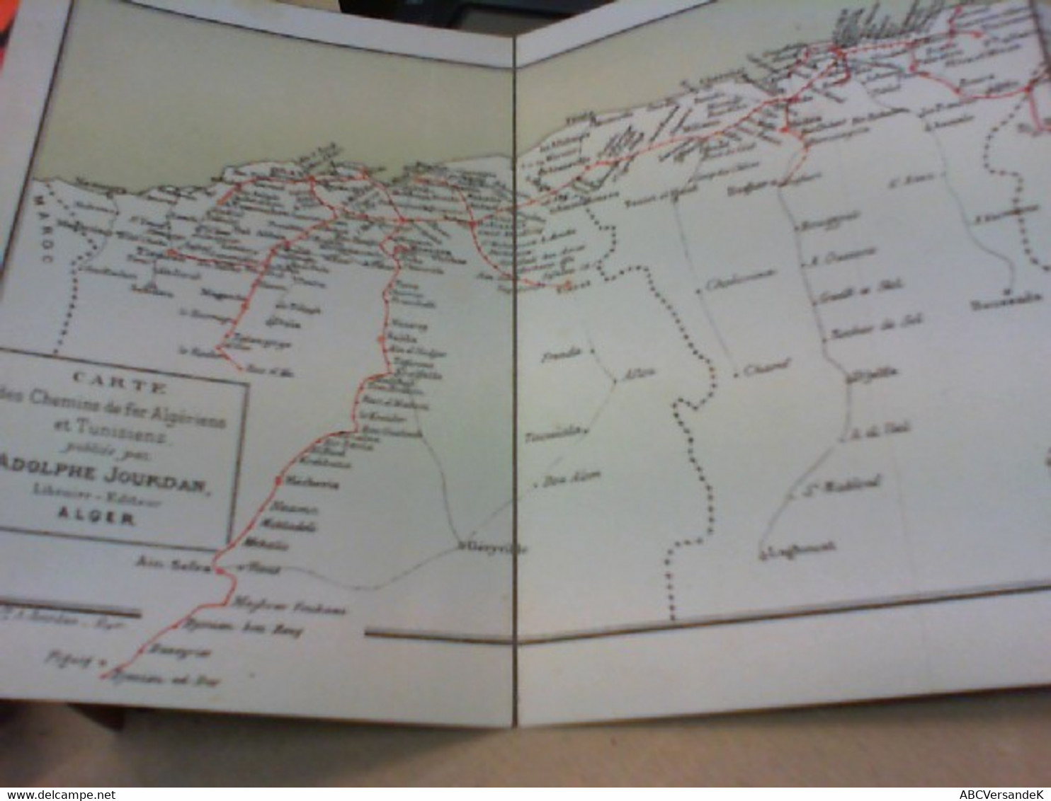 Carte Des Chemins De Fer Algèriens Et Tunisiens - Afrika