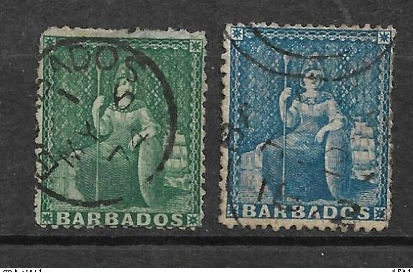 Barbade      N° 8  Et 9    Oblitérés    B/TB   - Barbados (...-1966)