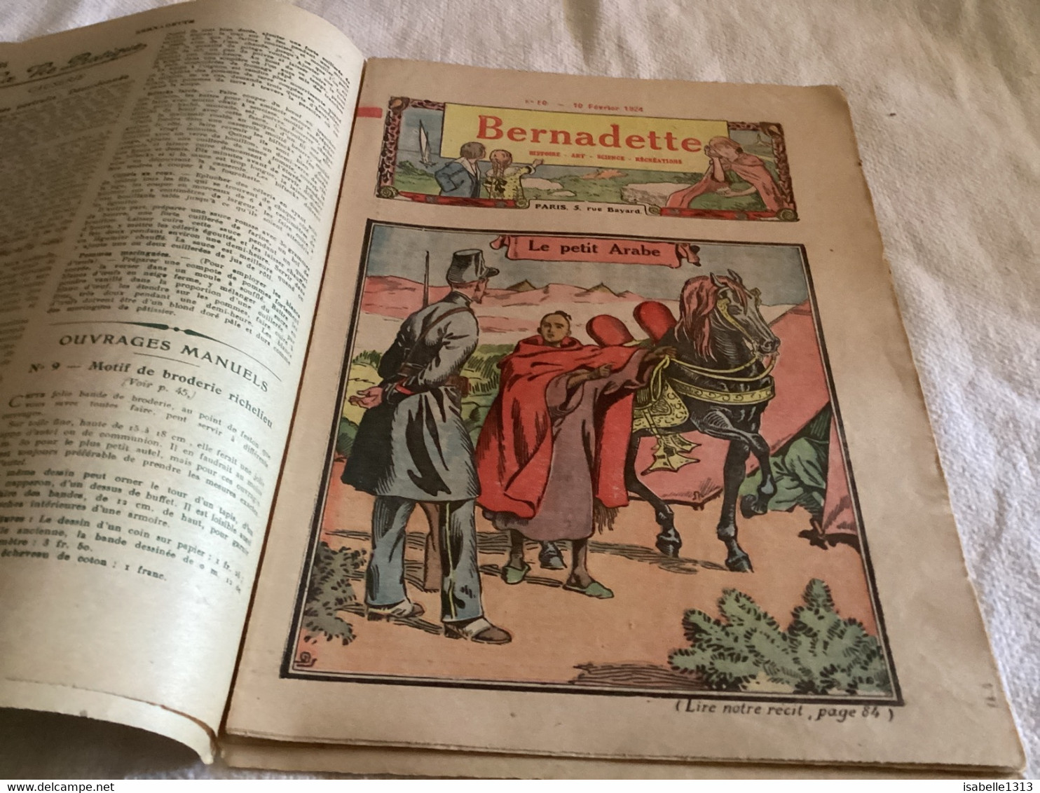 Journal Bernadette - Hebdomadaire 1924 Numéro 58 Le Guerion Le Petit Arabe - Bernadette