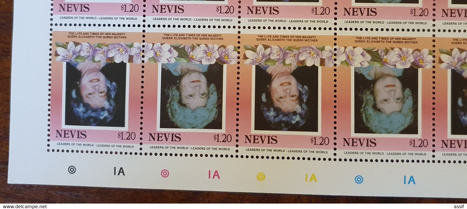 NEVIS 1,20$ 1985 FEUILLE ENTIERE CENTRE RENVERSE SHEET INVERTED YT 315 Et 316 50 TIMBRES NEUFS ** /FREE SHIPPING R - St.Kitts Y Nevis ( 1983-...)