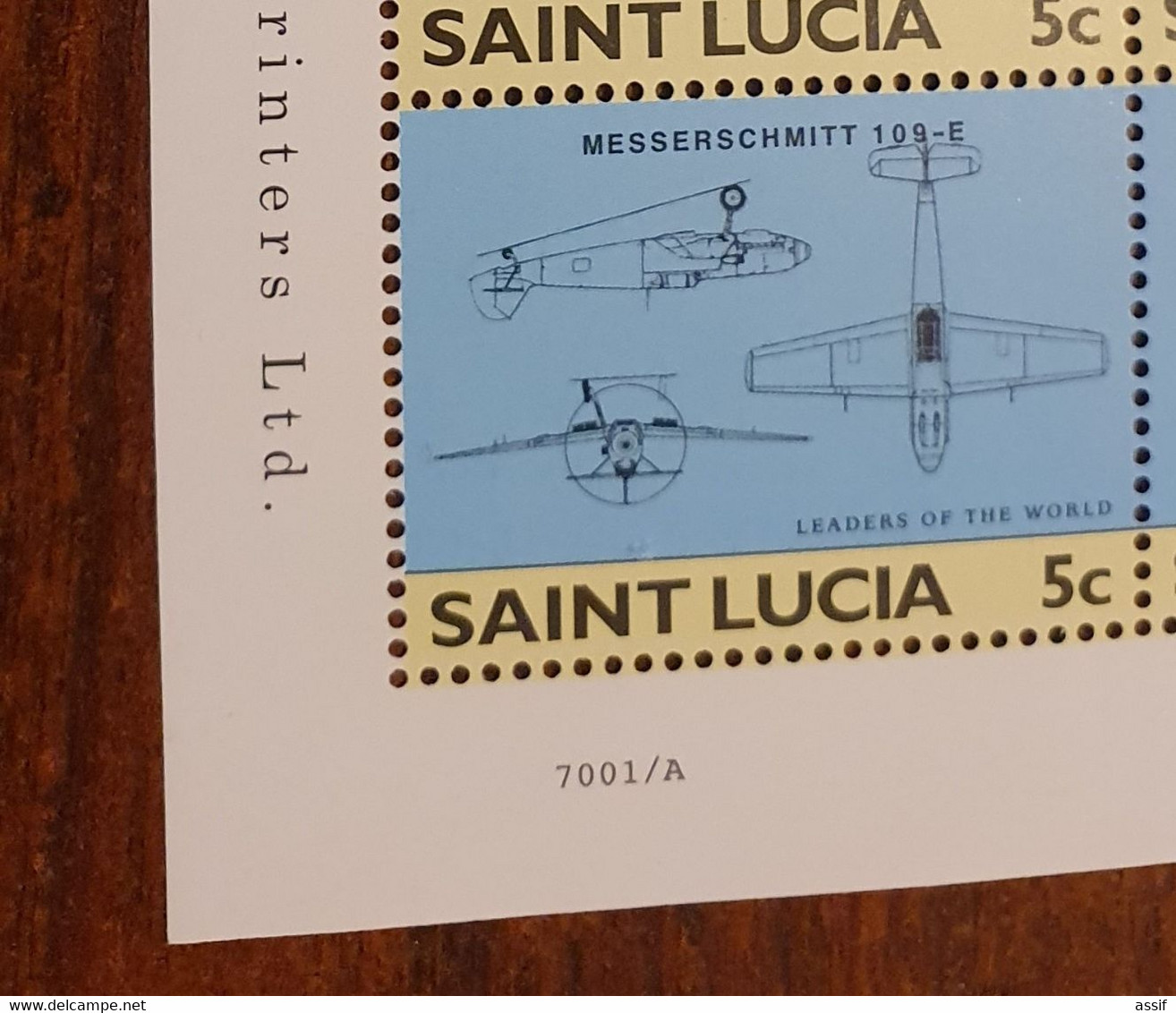 SAINT LUCIA 5c 1985 FEUILLE ENTIERE CENTRE RENVERSE SHEET INVERTED 50 TIMBRES NEUFS ** /FREE SHIPPING R - St.Lucia (1979-...)