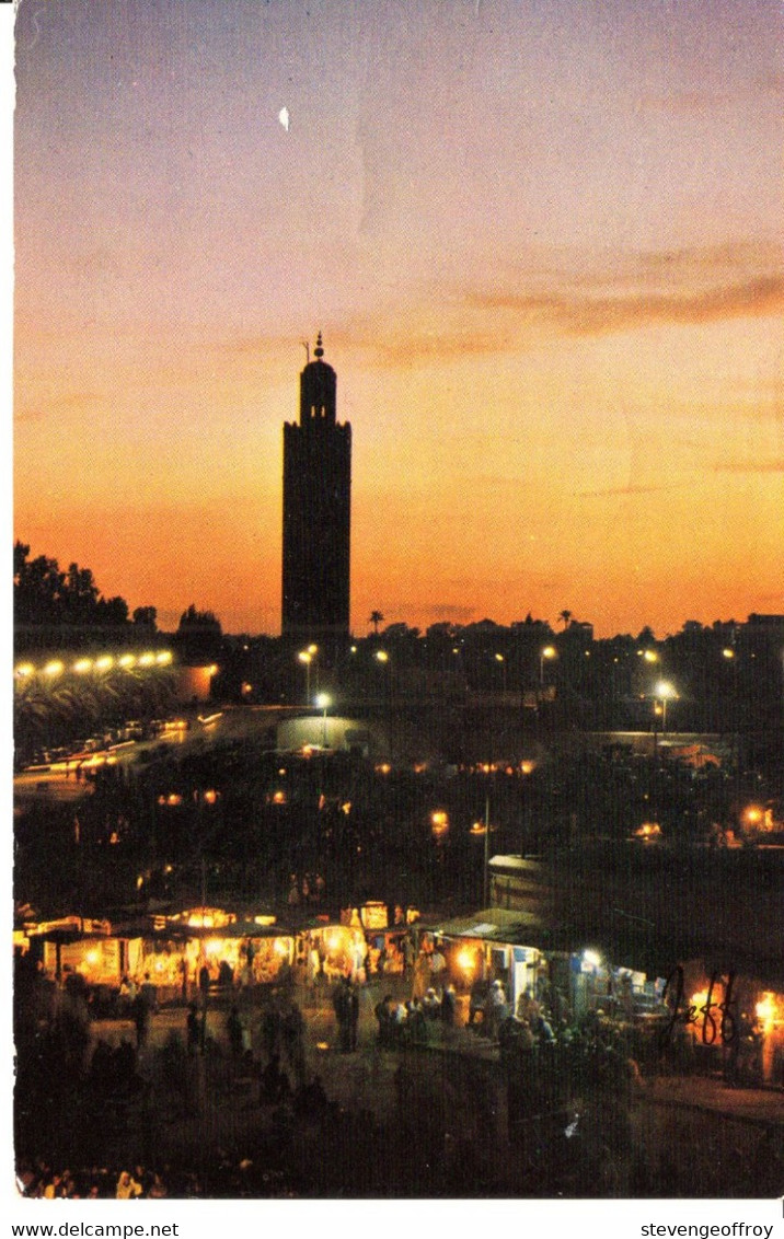 Maroc Marrakech Coucher De Soleil Bastian Paris 1969 Nuit - Marrakech