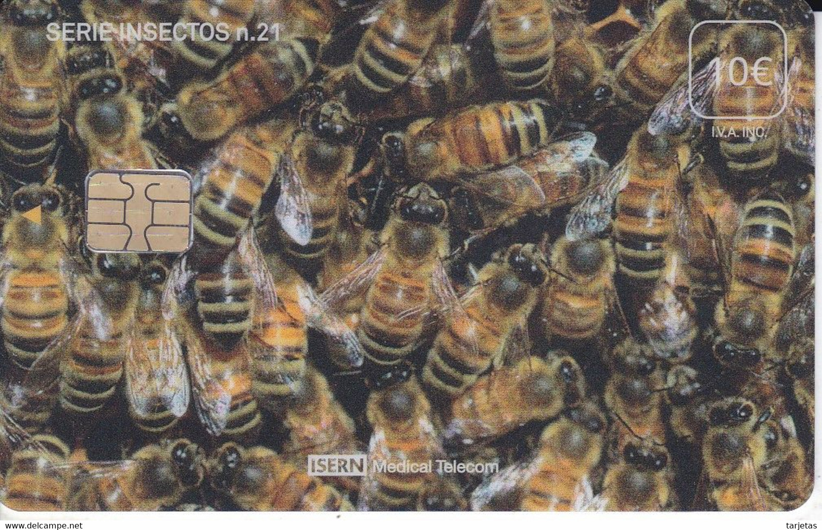 ISN-332 TARJETA DE ESPAÑA DE ISERN DE SERIE INSECTOS Nº21 (ABEJA-BEE) - Honeybees