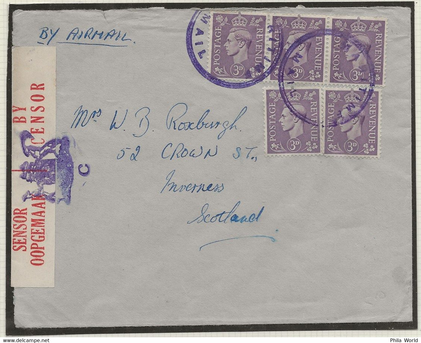 WW2 MARITIME MAIL OCT 1944 RN AUXILLARY HOSPITAL STRIKE ON NURSE'S LETTER DURBAN SOUTH AFRICA - Bateaux