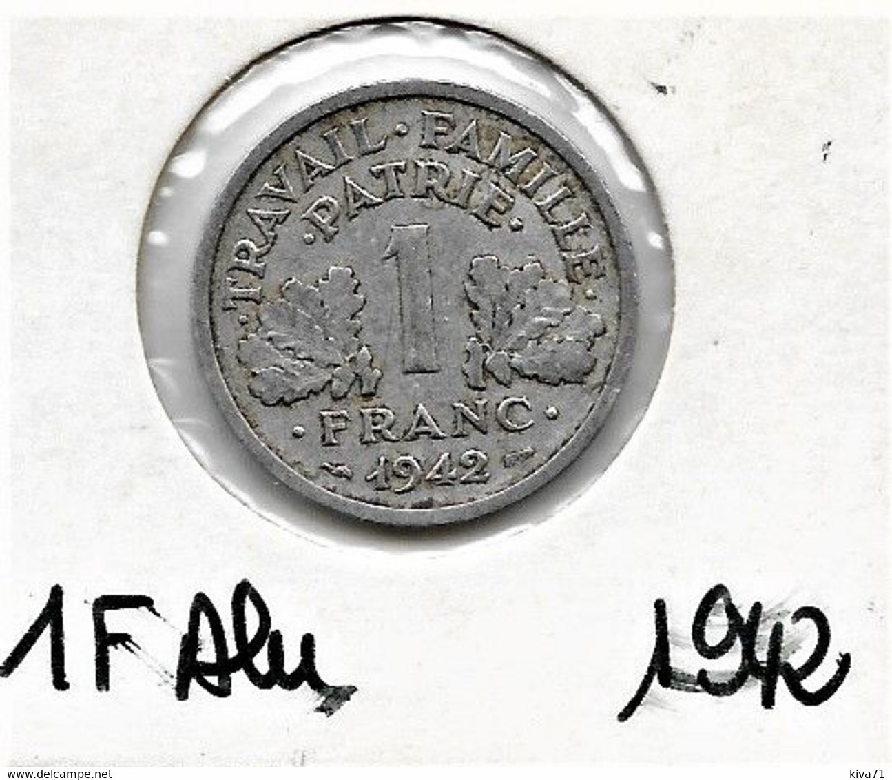 1 Franc  "BAZOR" 1942  Alu TTB+ - 1 Franc