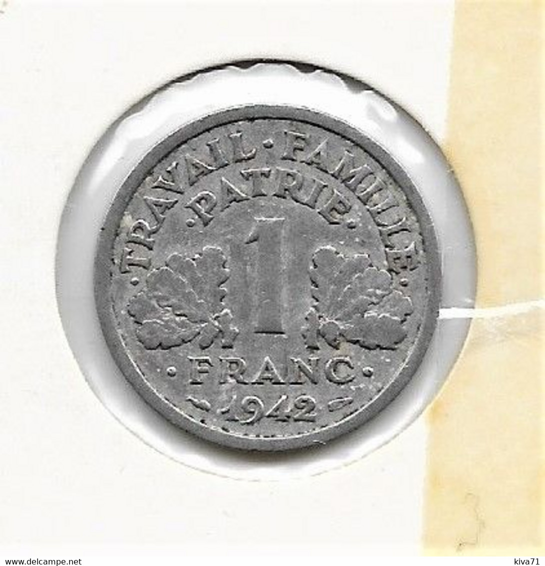 1 Franc  "BAZOR" 1942  Alu SUP - 1 Franc