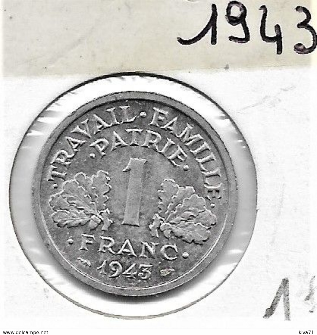 1 Franc  "BAZOR" 1943  Alu SPL/UNC - 1 Franc