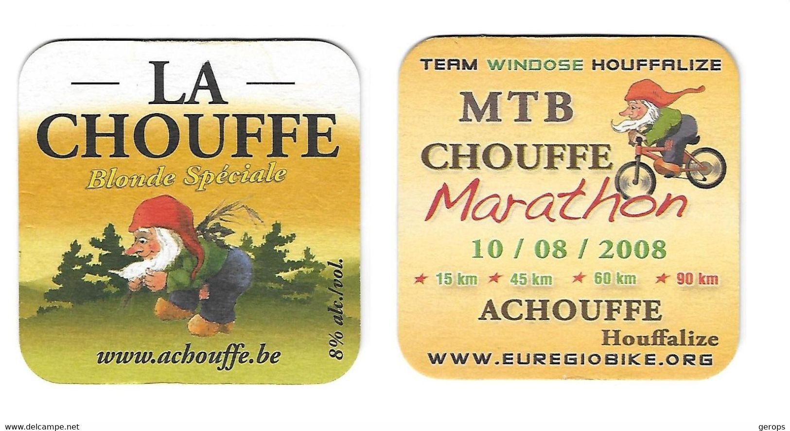 20a Brie La Chouffe  Blonde Spec. Rv Marathon 2008 - Beer Mats