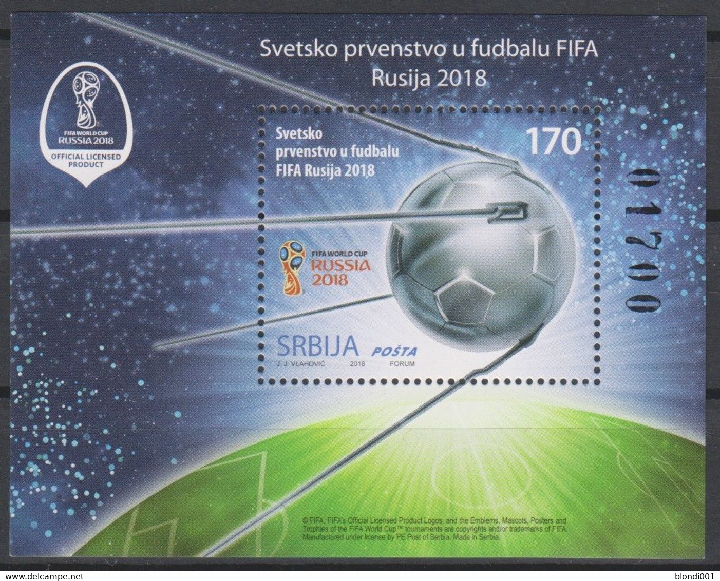 Soccer World Cup 2018 - Football - SERBIJA - S/S MNH - 2018 – Russia