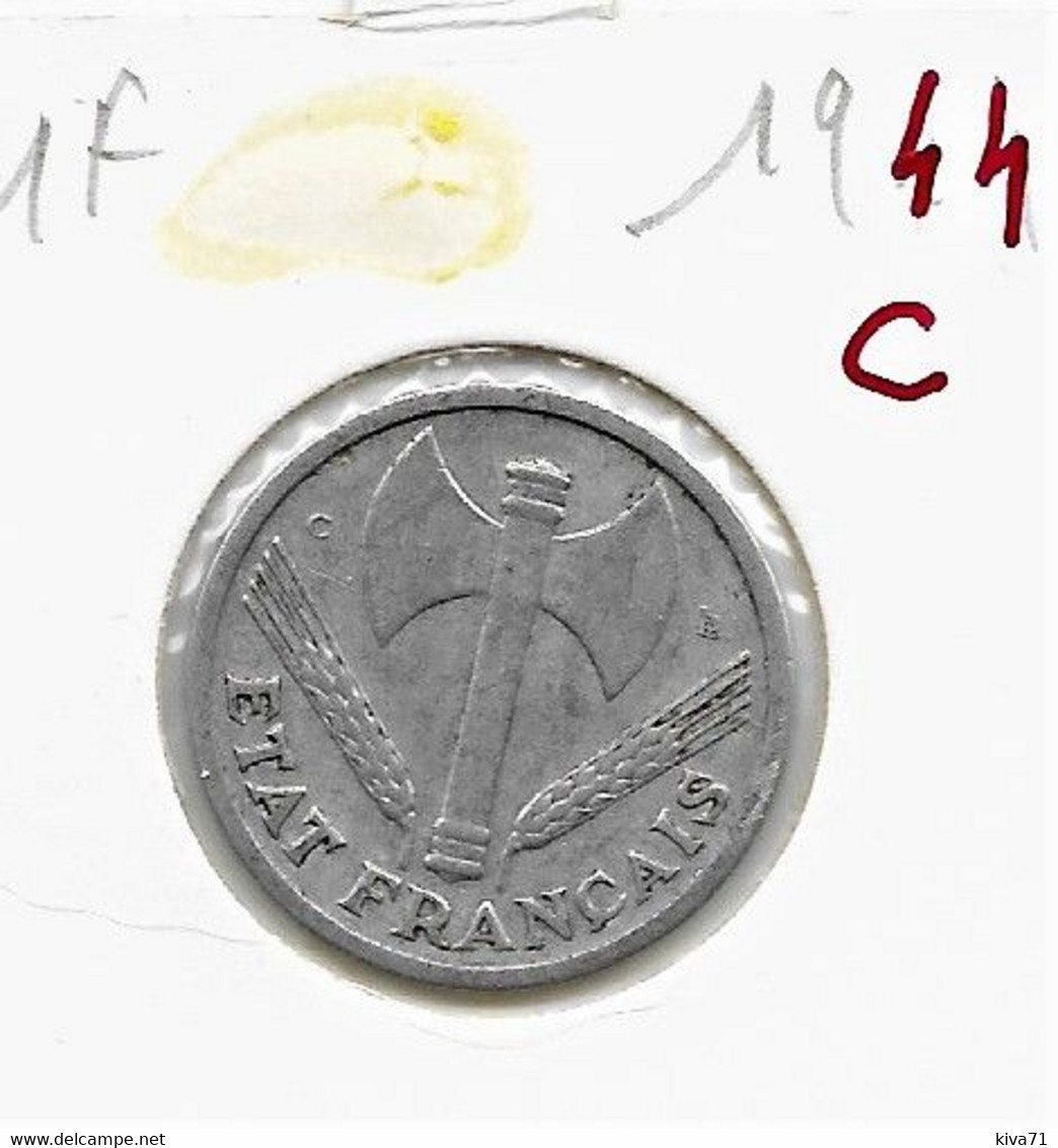 1 Franc  "BAZOR" 1944 C Alu TTB + - 1 Franc