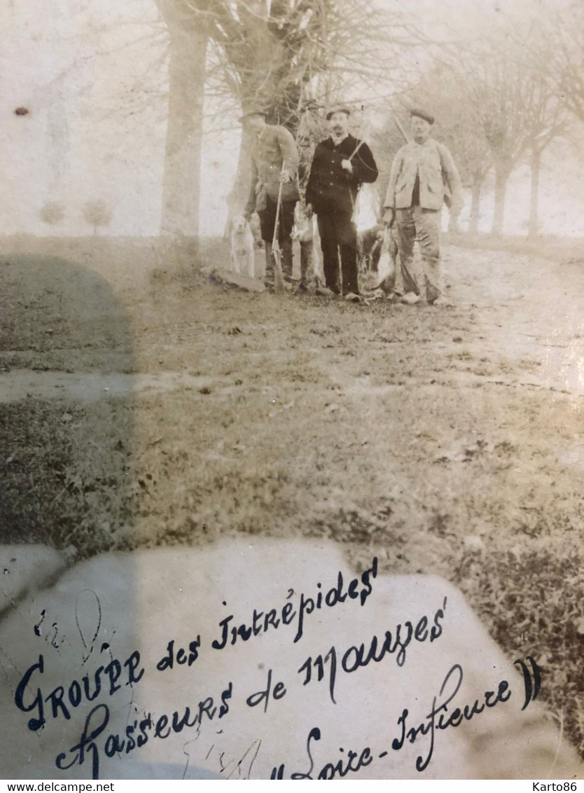 Mauves Sur Loire * RARE Photo 1900 * Groupe Des Intrépides Chasseurs De Mauves * Thème Chasse - Mauves-sur-Loire