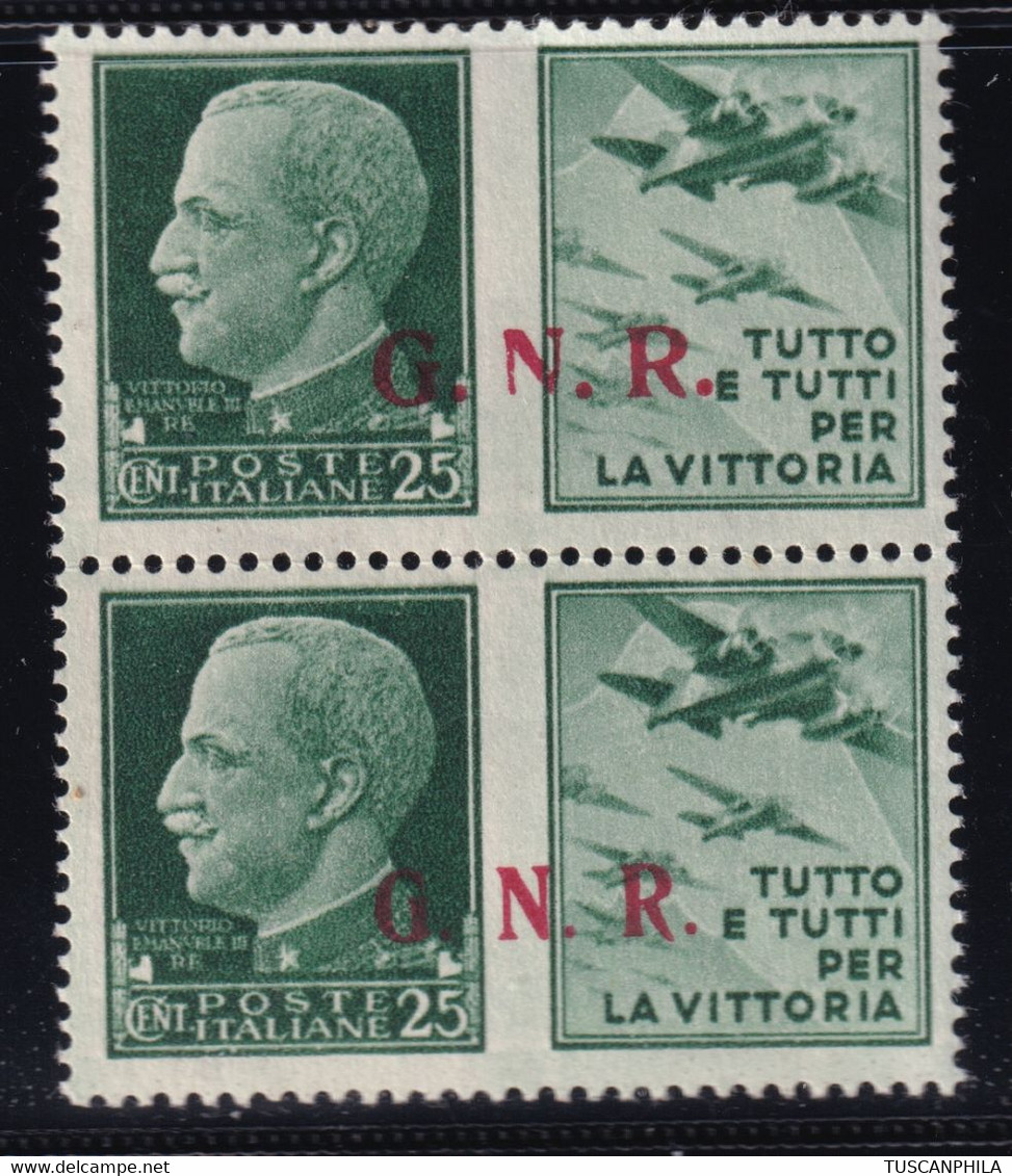 Repubblica Sociale Propaganda GNR Sass. 15/II-III MNH** - War Propaganda