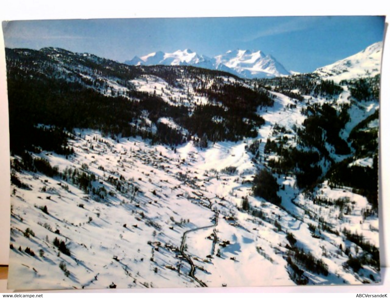 Skigebiet Ronalp - Moosalp Ob Bürchen, Wallis Mischabelgruppe. Alte AK Farbig, Gel. 1981. Winterlandschaft Mit - Tinizong-Rona