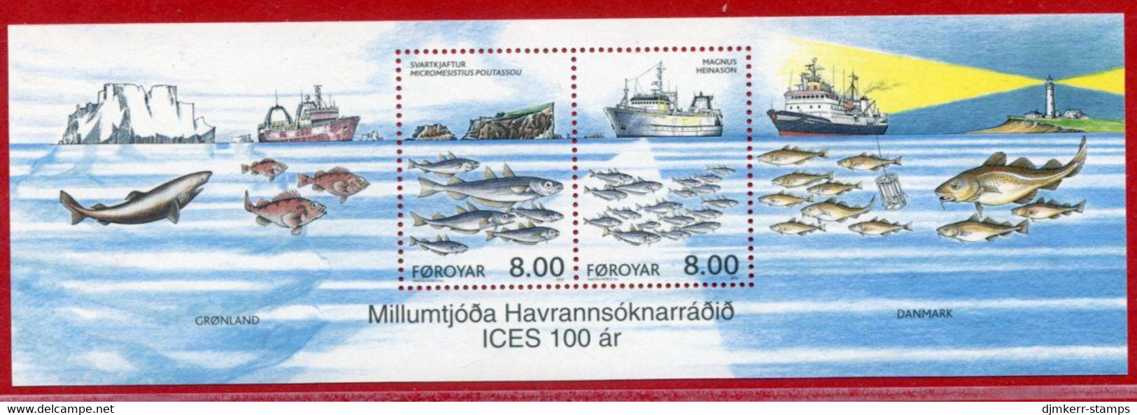 FAEROE ISLANDS 2002 Marine Research Council Centenary Block MNH / **.  Michel Block 14 - Färöer Inseln