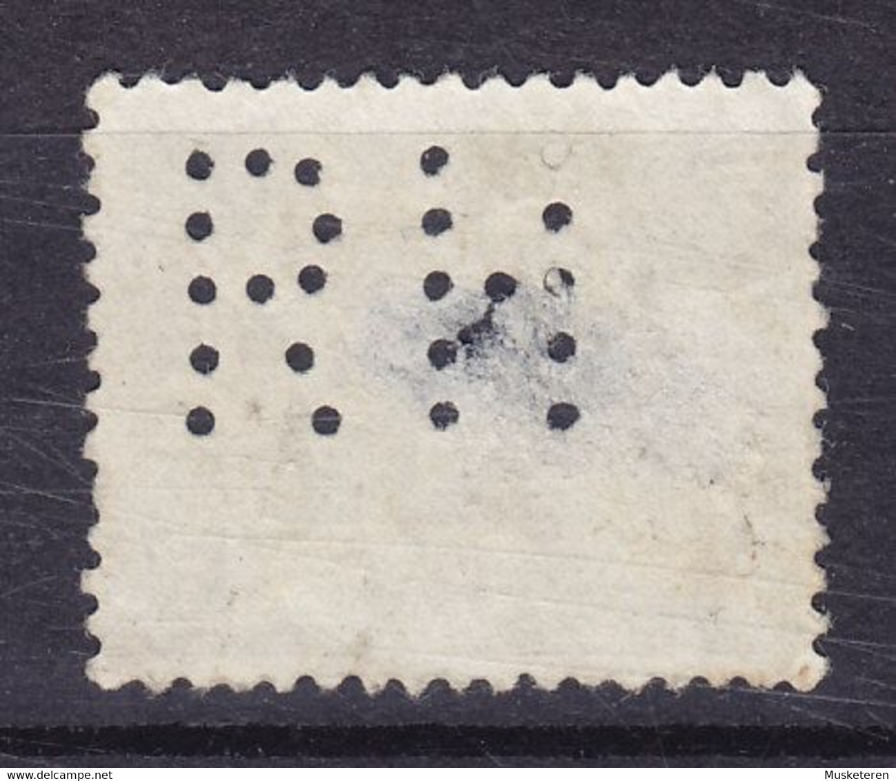 Belgium Perfin Perforé Lochung 'RH' 1936 Mi. 422, 50c. Staatswappen ANTWERPEN Cancel (2 Scans) - 1909-34