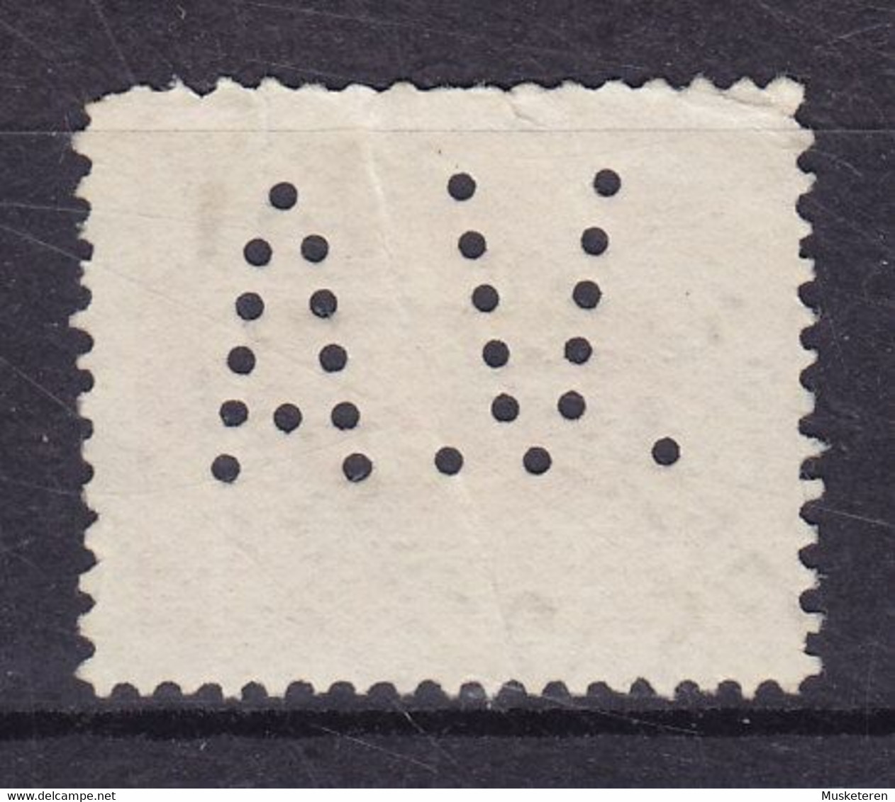 Belgium Perfin Perforé Lochung 'A.V.' 1929 Mi. 259, 25c. Wappenlöwe ANVERS Cancel (2 Scans) - 1909-34