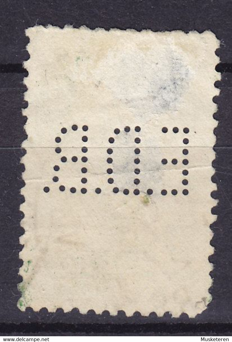 Belgium Perfin Perforé Lochung 'E.D.B.' 1919 Mi. 143, 25c. Perron De Liége ANTWERPEN Cancel (2 Scans) - 1909-34