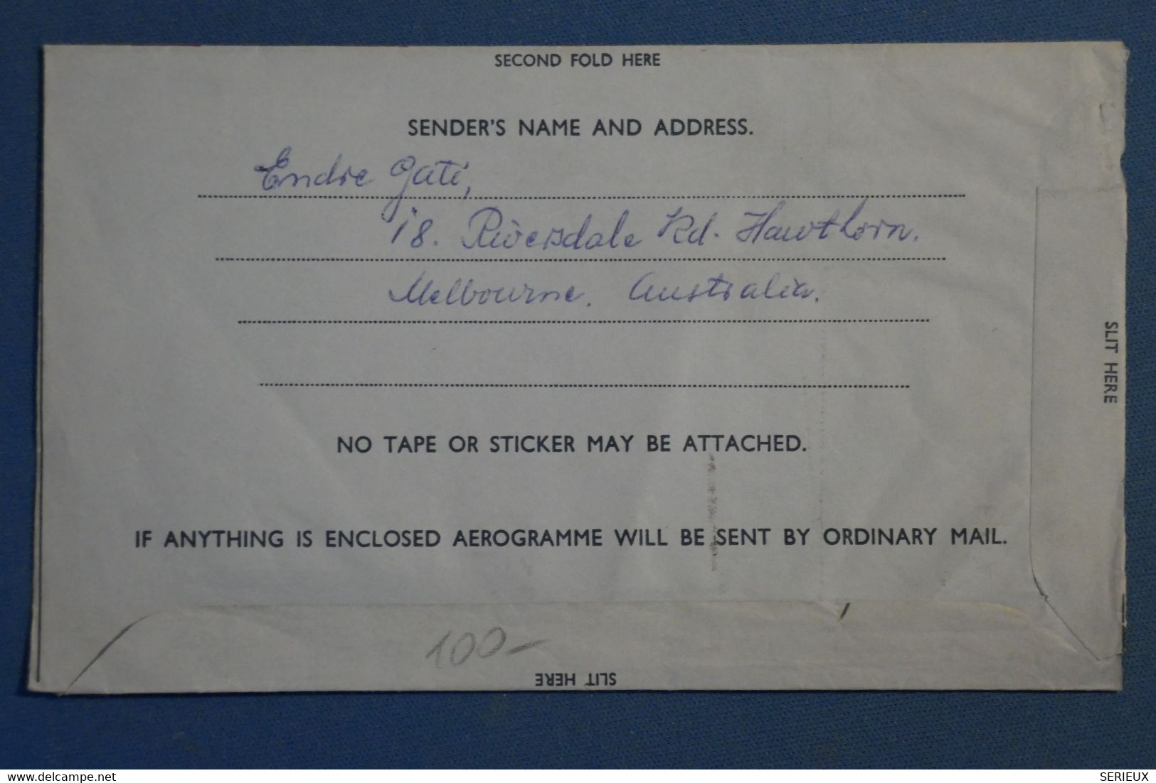 A0 11 AUSTRALIA BELLE LETTRE AEROGRAMME 1960  MELBOURNE POUR  BUDAPEST HONGRIE   +AFFRANCH. INTERESSANT - Cartas & Documentos
