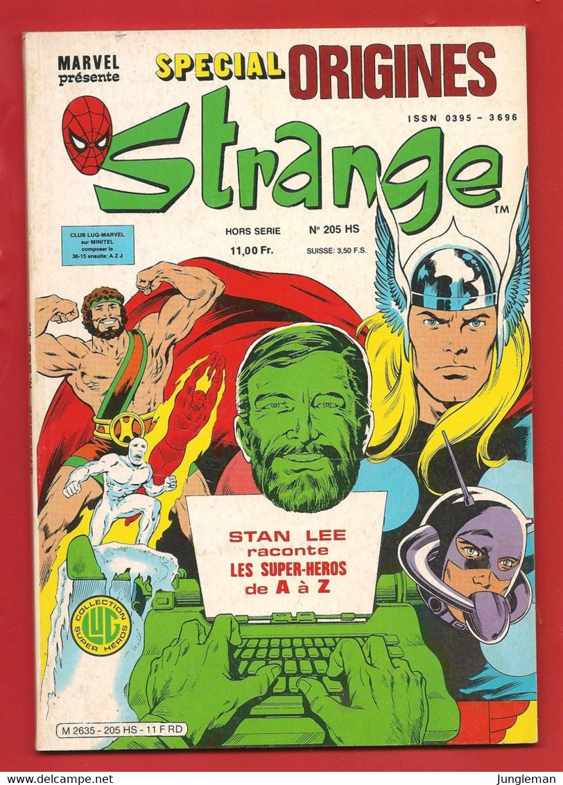 Strange Spécial Origines N° 205 Bis - Editions Lug à Lyon - Dépôt Légal : Janvier 1987 - TBE / Neuf - Strange
