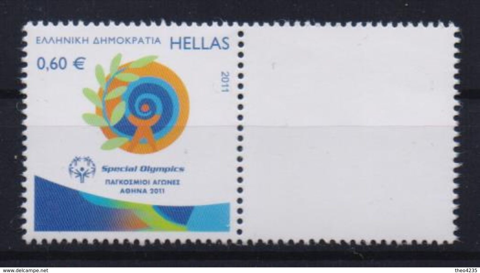 GREECE STAMPS  STAMP WITH BLANC LABEL/SPECIAL OLYMPICS/ATHENS 2011-18/3/11 -MNH(L8) - Ongebruikt