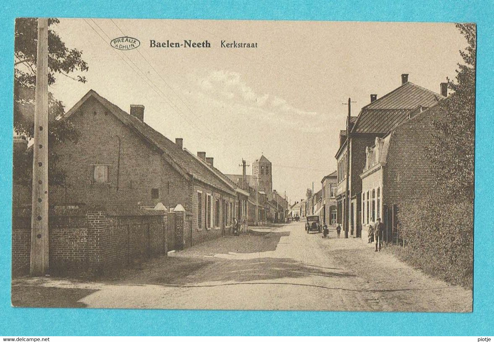 * Balen - Baelen Neeth (Antwerpen - Kempen) * (Préaux Ghlin - Uitg G. Geuens) Kerkstraat, Rue De L'église, Oldtimer, TOP - Balen