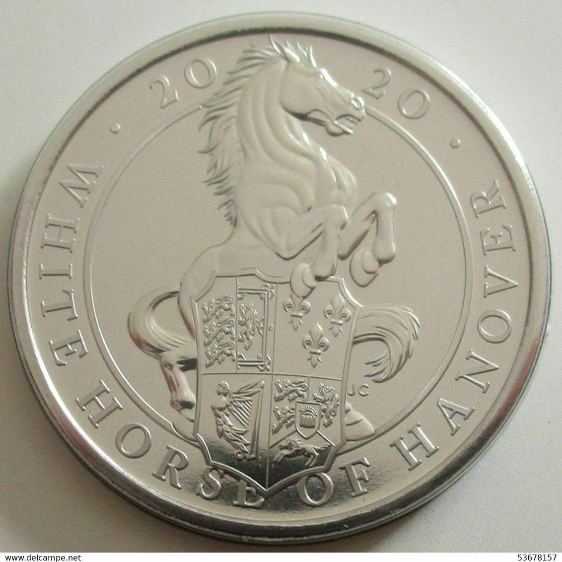 Great Britain - 5 Pounds, 2020 The Queen's Beasts - White Horse Of Hanover (VIII/X), Unc - 5 Pounds