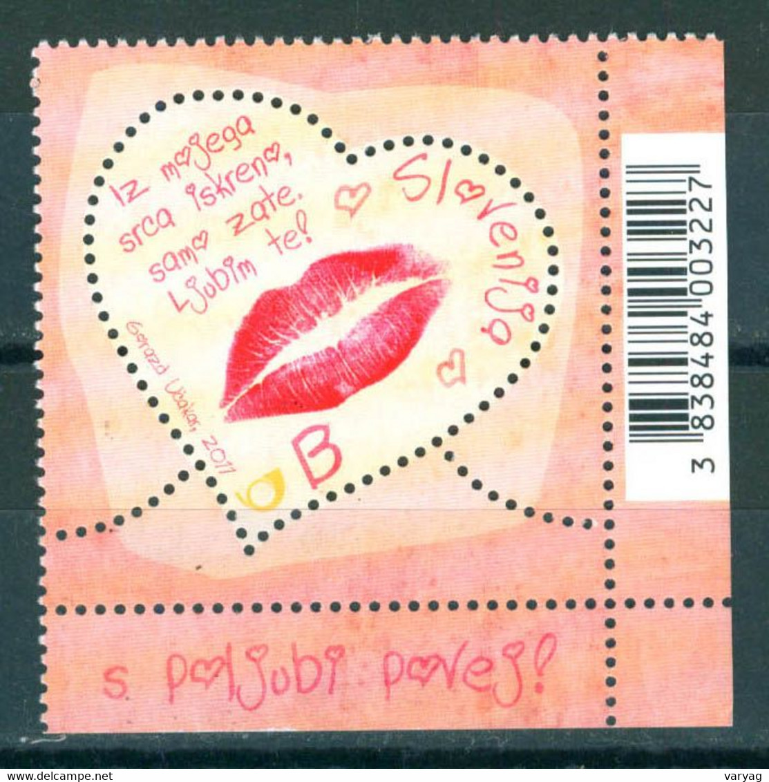 Slovenia 2011 St. Valentine Day Greeting Stamp 1v MNH - Slovenia