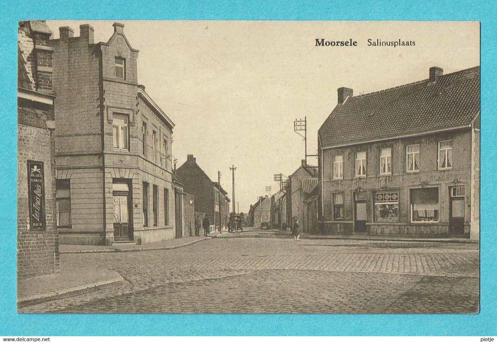 * Moorsele - Moorseele (Wevelgem) * (Uitg Oscar Delrue) Salinusplaats, Café Arend, Paard En Koets, Rare, Old - Wevelgem