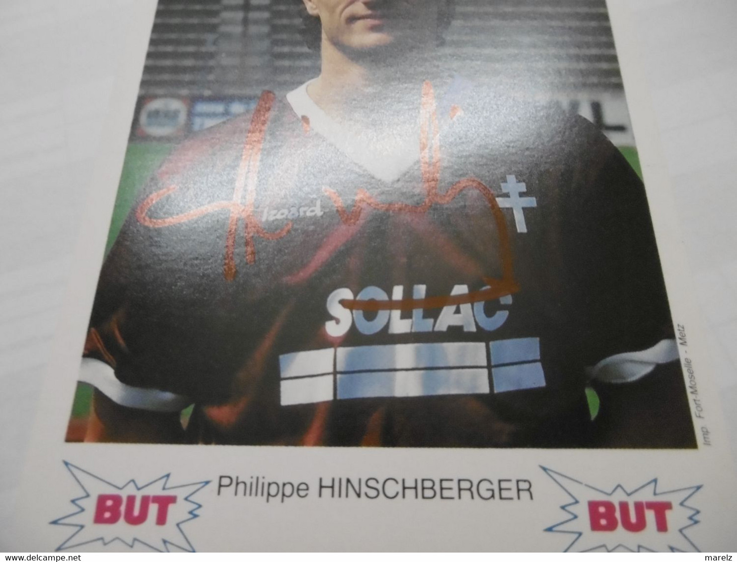 Football - Autographe Philippe HINSCHBERGER Joueur Foot équipe FC METZ - Handtekening