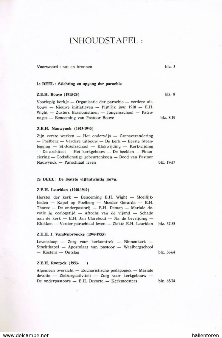 Tielt: 'Geschiedenis Der O.L.Vrouwparochie Te Tielt' (1963, 75 Blzn. , 3 Scans) - Antiquariat