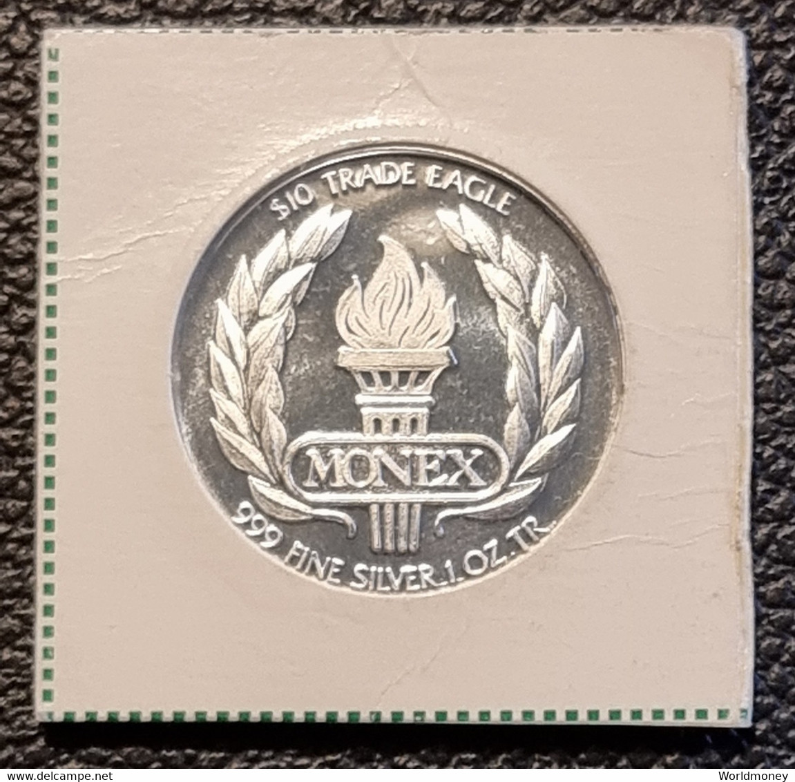 1988 $10 MONEX TRADE EAGLE 1 OZ ROUND .999 FINE SILVER - Collections