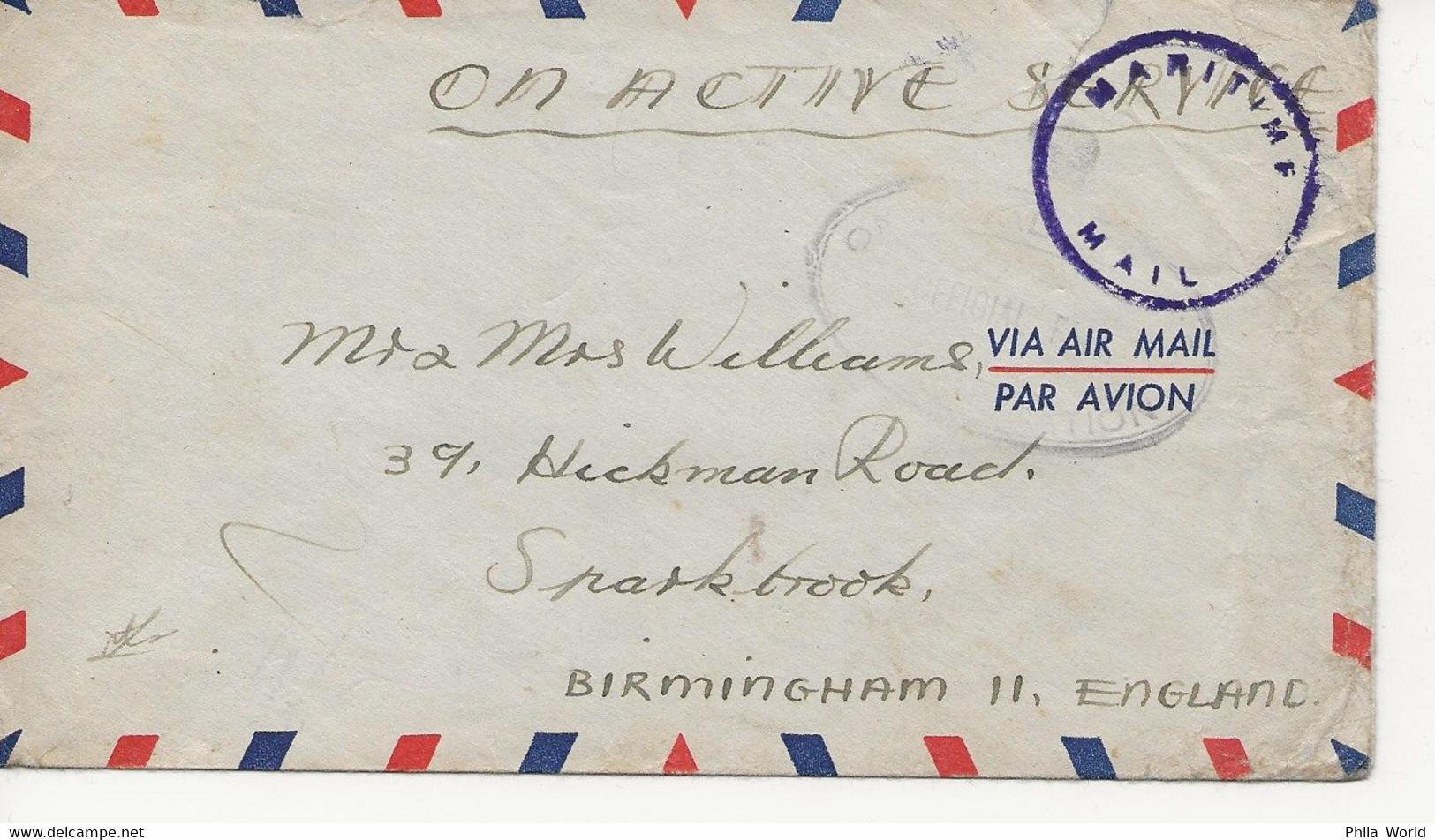 WW2 HMS ASSEGAI BACKSTAMP ON UNDATED COVER MARITIME MAIL CACHET ROYAL NAVAL HOSPITAL DURBAN South Africa - Schiffe