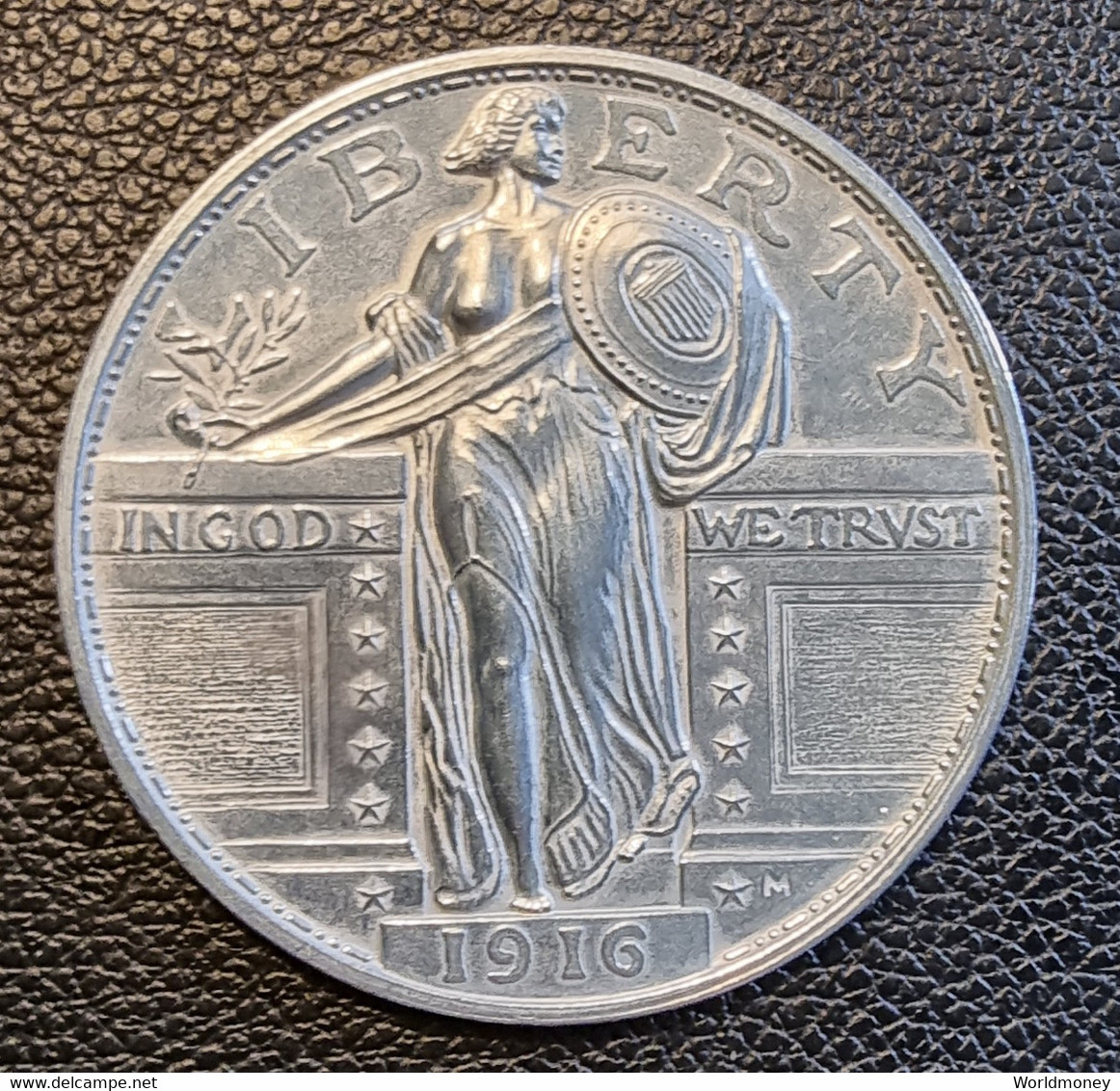 USA - ‘1916 Standing Liberty ¼ Dollar’ Commemorative Coin - Souvenir-Medaille (elongated Coins)