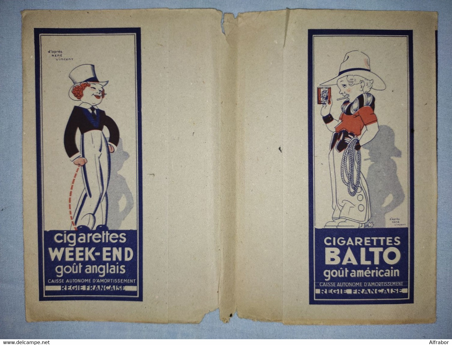 Jaquette Couvre-livre Tabac Années 30 Cigarettes ANIC CELTIQUES BALTO WEEK-END Dransy René Vincent - Tabak