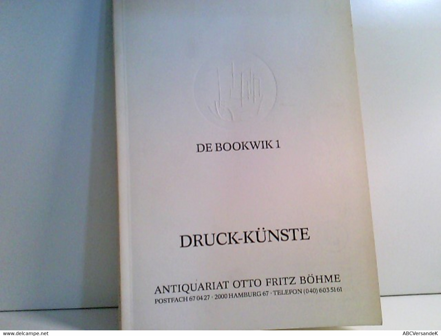 Druck - Künste. De Bookwik 1. - Technique