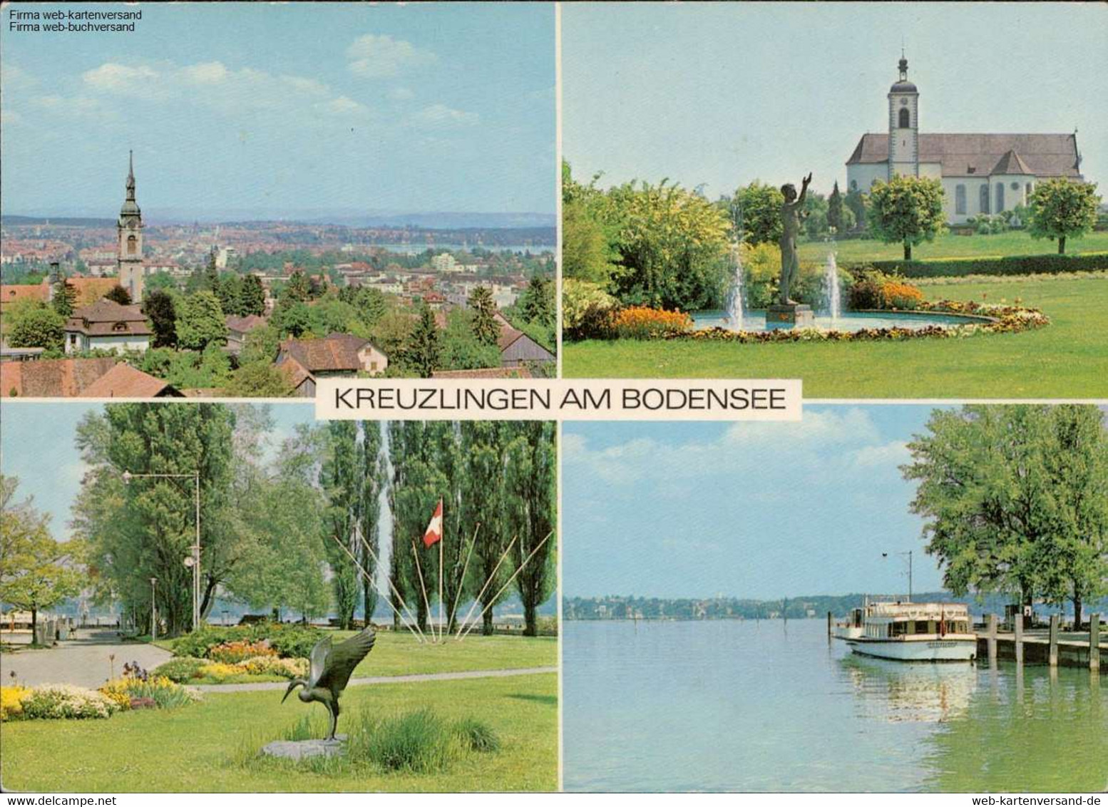 1108382 Kreuzlingen Blick Gegen Konstanz , Klosterkirche St. Ulrich, Am Hafen - Kreuzlingen